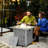 Braxden Square Stainless Steel Propane Smokeless Fire Pit Table with Hidden Fuel Tank