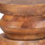  Table de bout à piédestal en bois massif de 19,1 po de hauteur