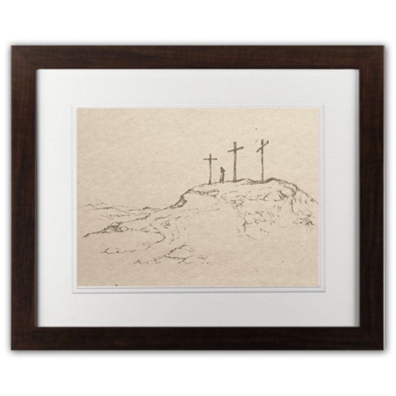 Crosses on Hill S Croquis 5 - Cadre photo, reproduction de dessin
