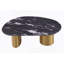 Table basse ovale avec plateau en pierre frittée pour le salon