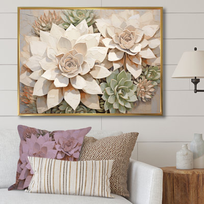 " Beige Succulent Soft Bloom VI "