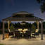 Cedar Wood Gazebo RYSY - 390cm x 450cm, black