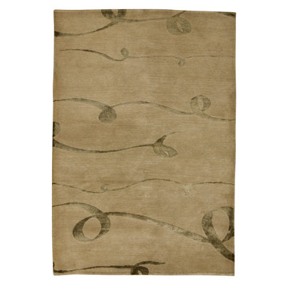 Handmade Silk and Wool Area Rug