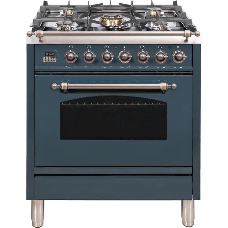 ILVE 60 in. Nostalgie Series Natural Gas Burner and Electric Oven