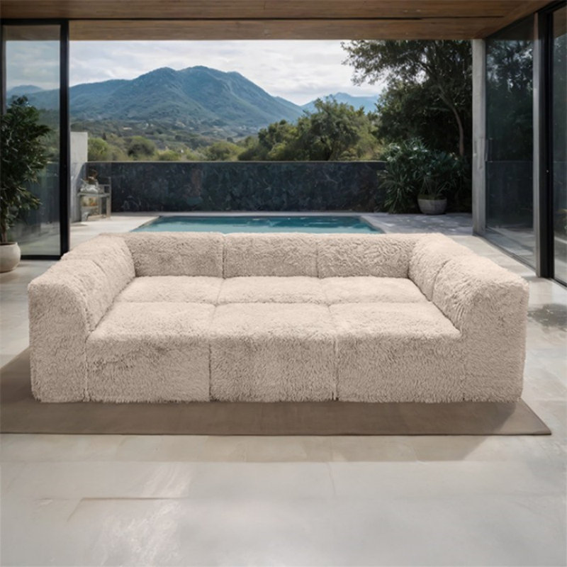 Canapé modulaire 6 pièces Taylor, Taupe