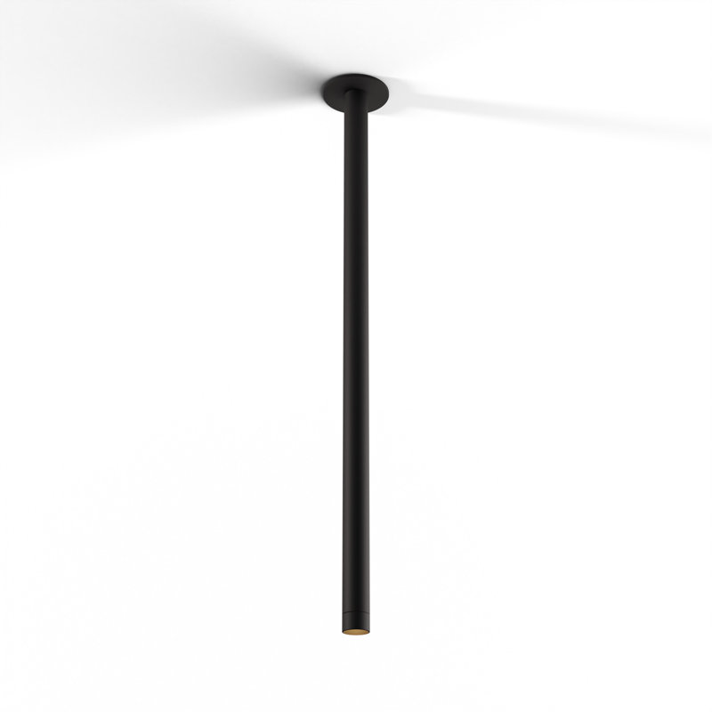 Combi Pendant 24" Single Unit with Matte Black Canopy, Matte Black, 24"