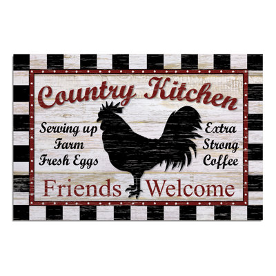 Tapis d'extérieur antidérapant Country Kitchen 27 po x 18 po