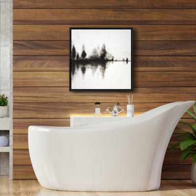 «White Trees», toile encadrée minimaliste - Reflection Home Decor