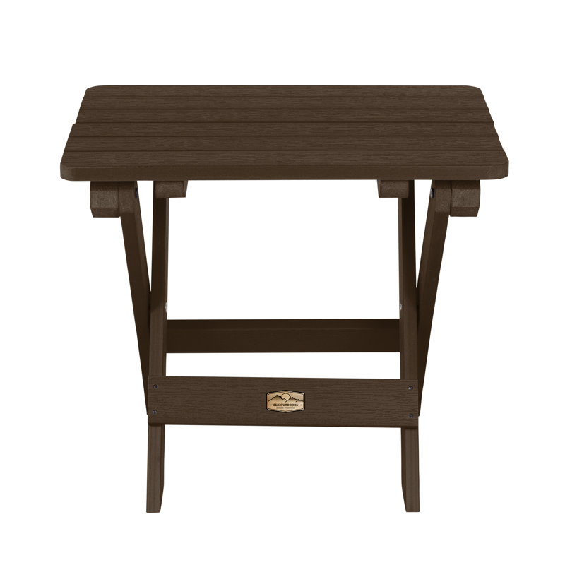 Newberg Rectangular Folding Outdoor Side Table , 20'' in. W 13.75'' in. D, Brown