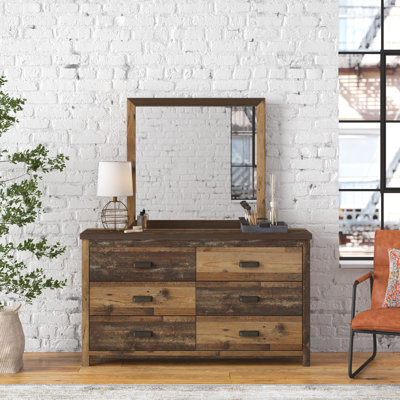 Commode double 6 tiroirs avec miroir Milano
