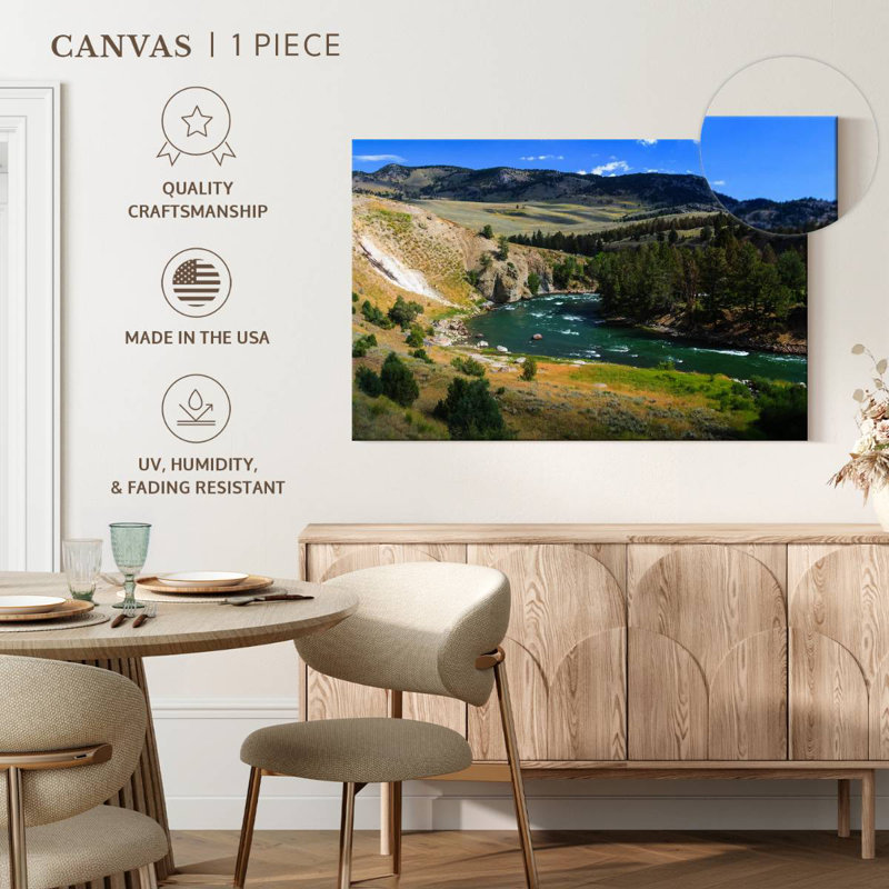 Paysage de la rivière Alvord Yellowstone, H 34 po x l 51 po