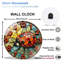 Horloge murale coccinelle en verre coloré 12 po