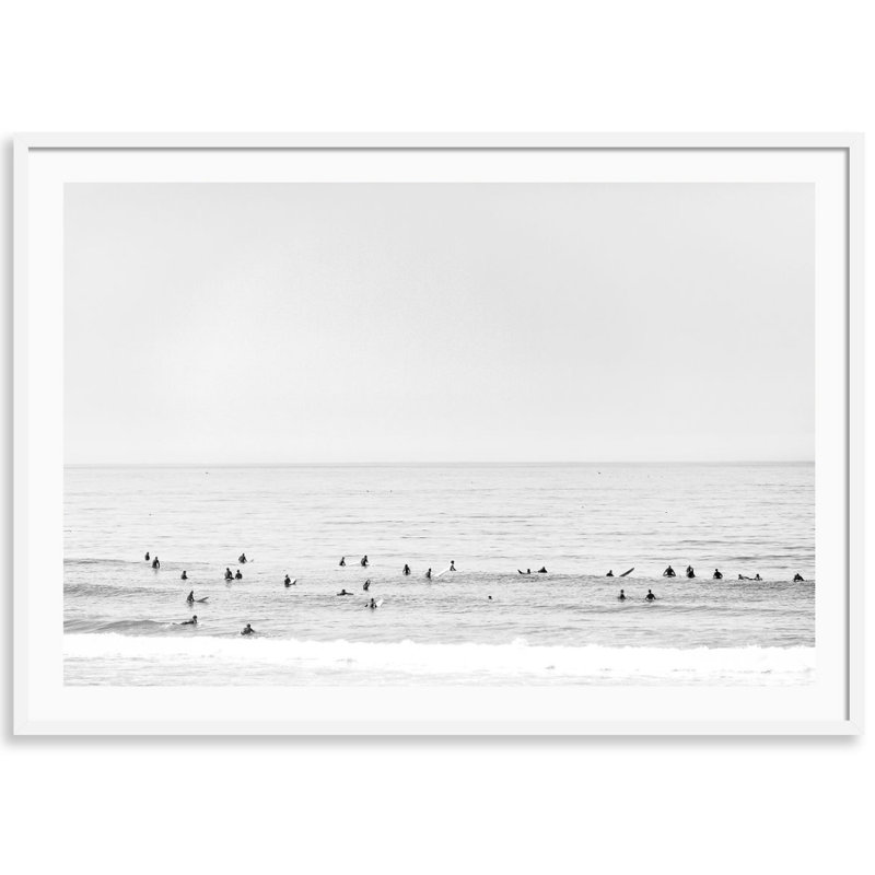 Surfs up Pacifica par Carly Tabak - Photographie de cadre, Bois blanc, L 36 po x H 26 po