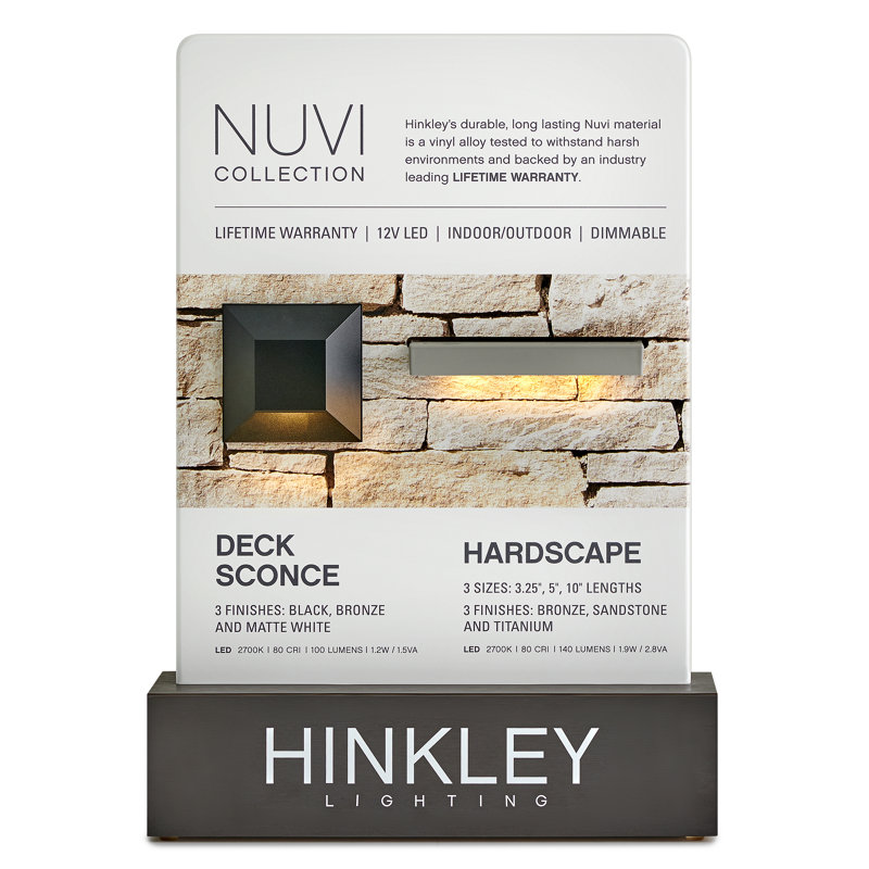 Hinkley Nuvi Rectangular Deck Sconce, Brown