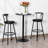 Pompen Round with Iron Base Dining Table