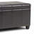 Amelia 33"W Upholstered Vegan Leather Transitional Rectangular Lift-Up Storage Ottoman Bench with High-Density Foam-1838382616
