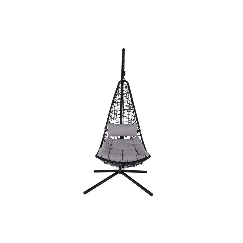 Bramley Swing Chair with Stand, White, Black