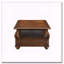 Table basse à 4 tiroirs en noyer avec 1 tablette