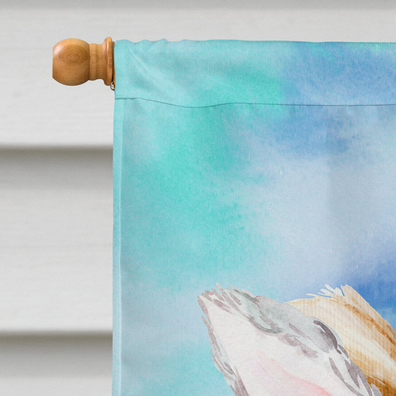 Polyester à 2 côtés 40 x 28 po. lapin de pâques drapeau maison, Yorkie