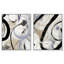 «Unwritten Script Duo», reproduction d'art encadrée, ensemble d'art mural boho doré par Art Remedy, cadre blanc, 36 x 45-2094507280-2094507286
