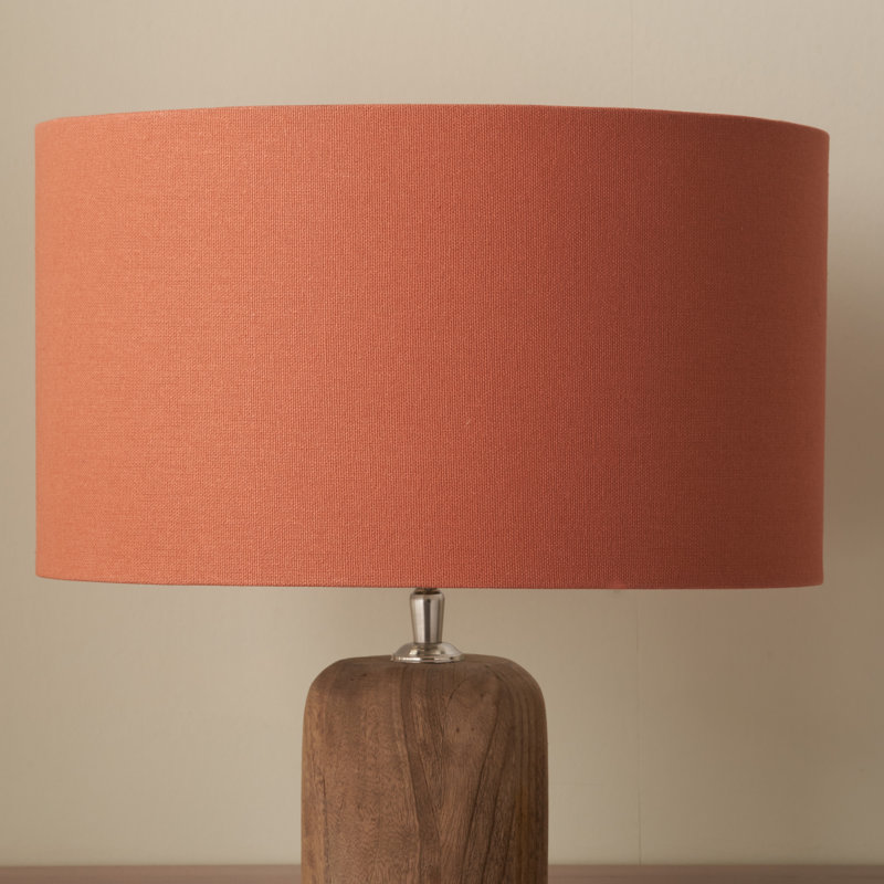 Henry 17 cm H Drum Cotton Lamp Shade ( Clip On ) in Orange