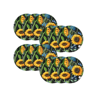 Multicolore - Ensemble de 12 assiettes en plastique - 13 po x 13 po
