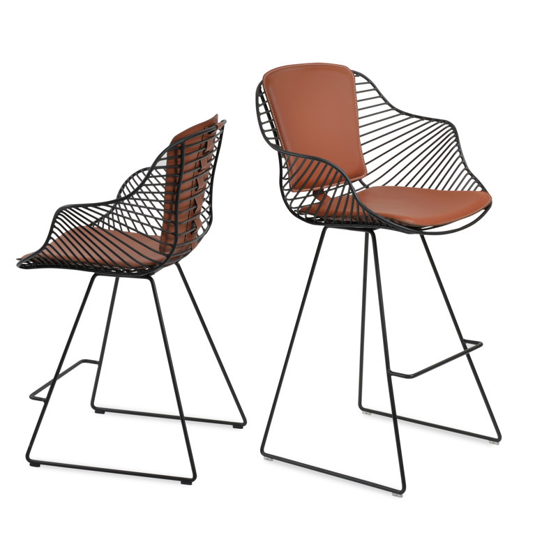 Tabouret Zebra, Tabouret de bar, Cannelle, Similicuir os