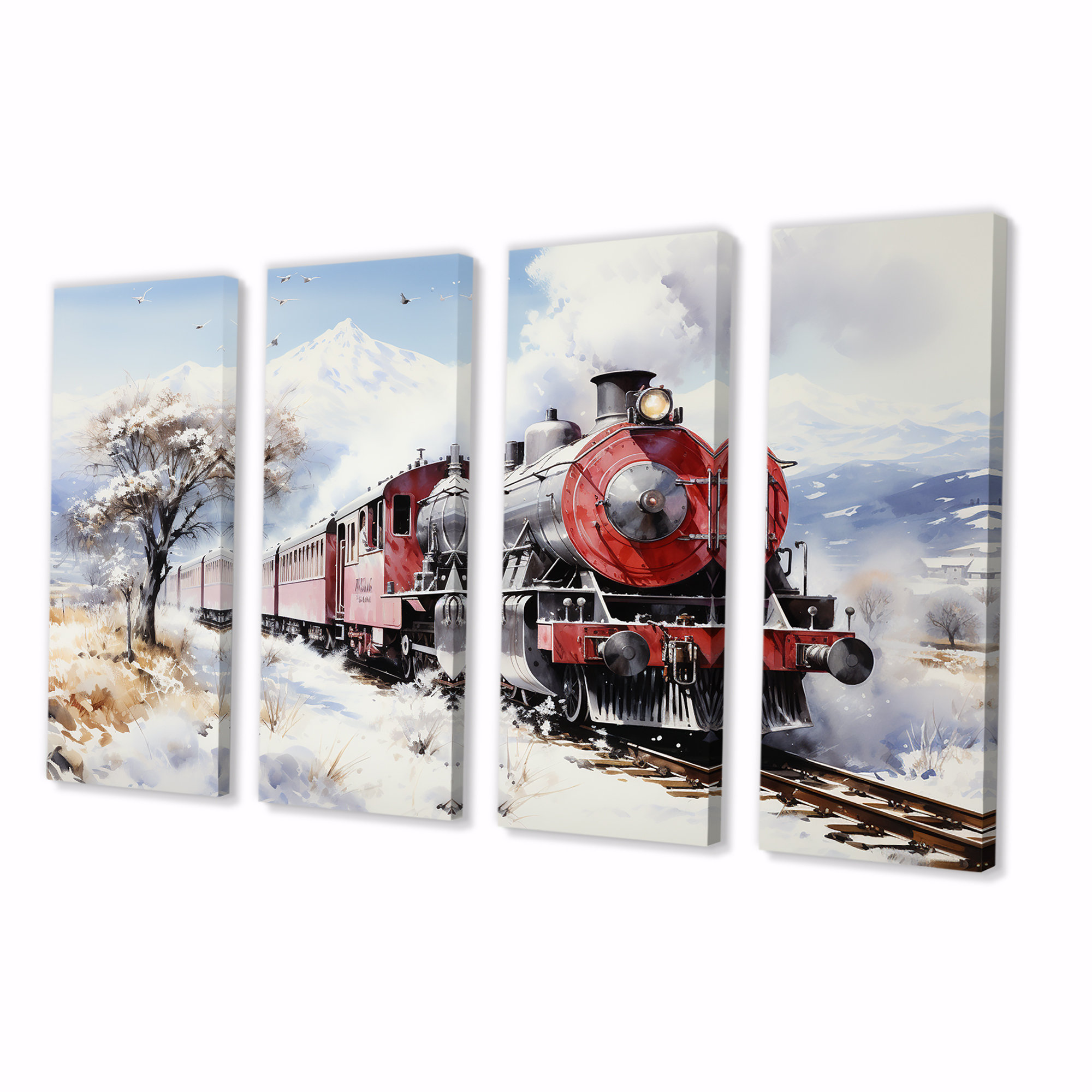 Trent Austin Design® Red And White Beautiful Countryside Train