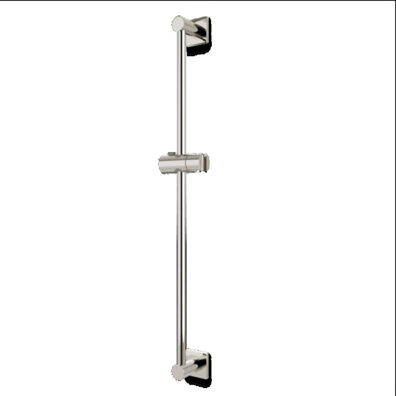 Barre coulissante avec écussons carrés, Nickel poli