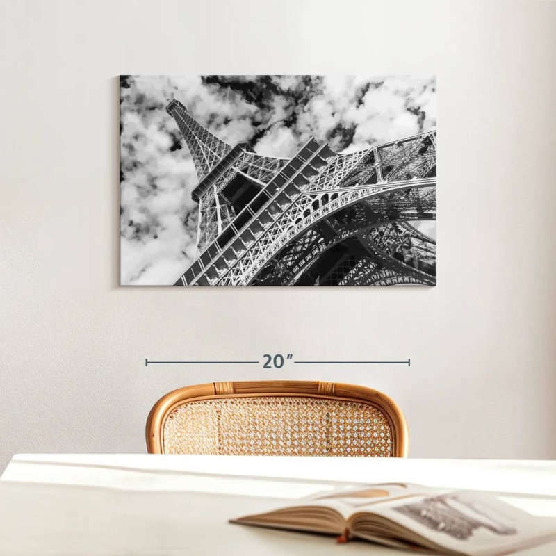 Tour Eiffel, impression sur toile Cloudscape, H 16 po x l 24 po x P 1,25 po