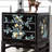 Black Hand-Painted Three-Drawer Accent Chest