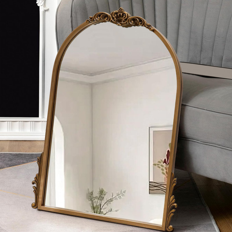 Miroir mural arqué, Laiton antique, 32 po x 24 po