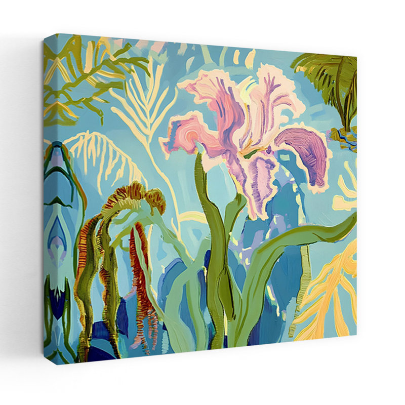 Art contemporain contemporain, art tropical abstrait, H 36 po x l 36 po