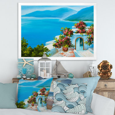 " House Near The Sea Colourful Flowers I "