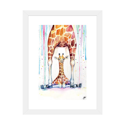Superbe décoration murale pour enfants girafes sous la pluie