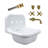 Nantucket Sinks 16.5-inch Fireclay Wallmount Bath Sink with Faucet and Drain-124298595