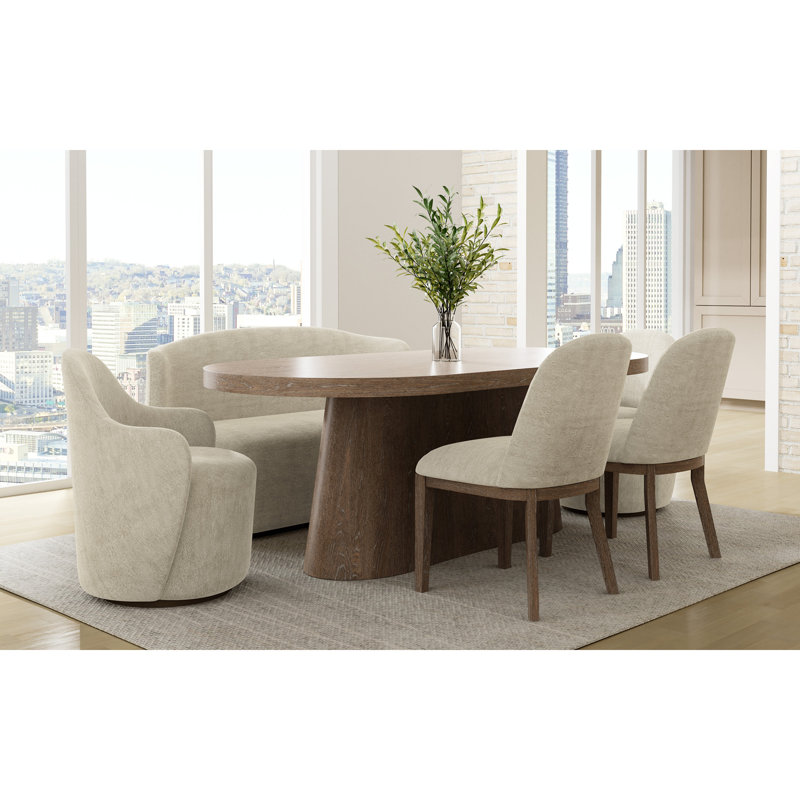 Fauteuil demi-tonneau pivotant cacao
