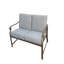 Ensemble de causeuse et table d'extérieur 2 pièces avec coussins, mobilier de patio moderne en métal-137650221