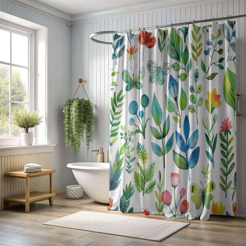 Spring Drift - Premium Shower Curtain, 74"H x 71"W