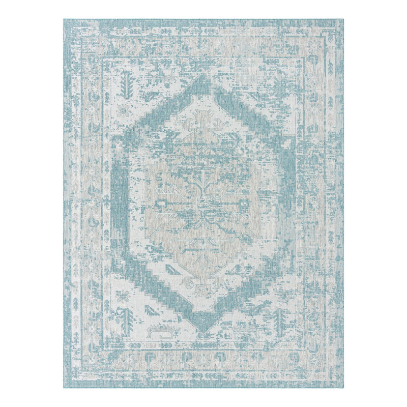 Oriental Indoor / Outdoor Rug, Rectangle 9' x 12'