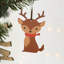 9cm Wood Holiday Shaped Ornament