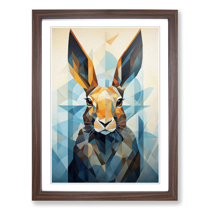 Hare Geometric Art - Framed Print