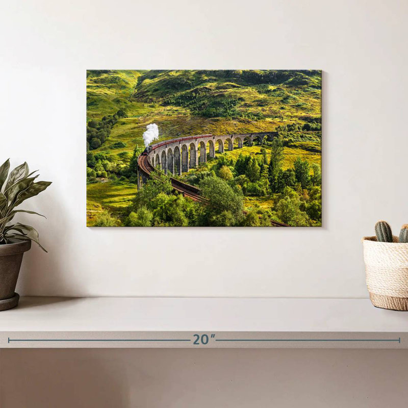 Lilie Glenfinnan, chemin de fer du viaduc, H 8 po x l 12 po
