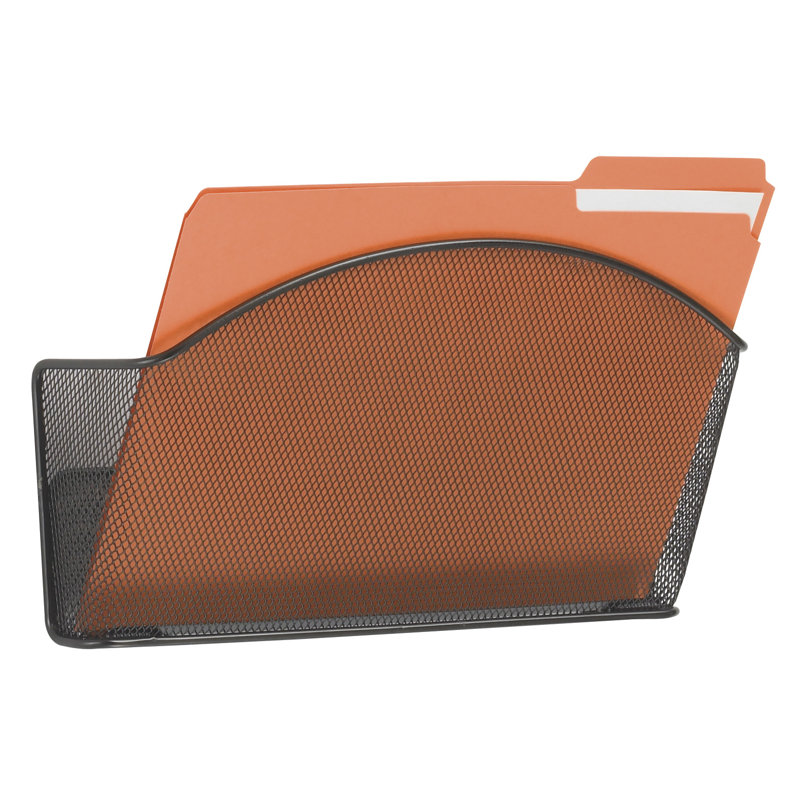 Poche murale en acier onyx, lettre