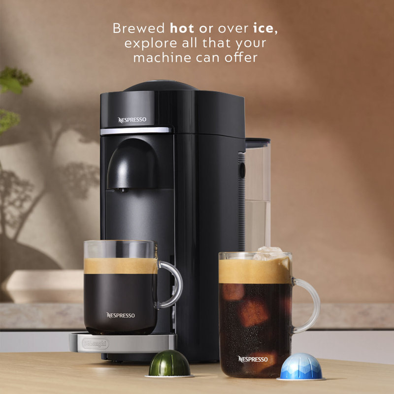 Nespresso VertuoPlus Deluxe Coffee and Espresso Maker by De'Longhi, Black