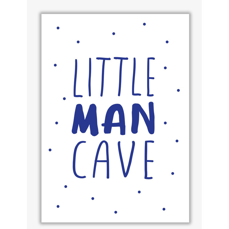 Little Man Cave Dots - Print, 30 cm H x 21 cm W x 1 cm D, No Frame