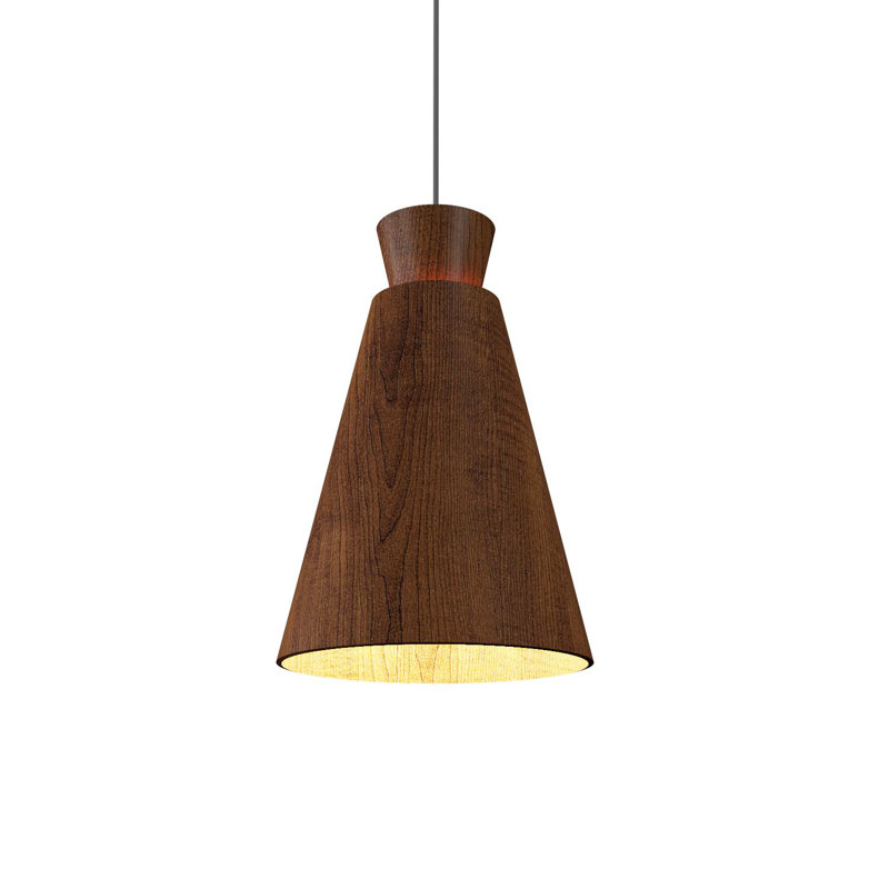 Luminaire suspendu simple à 1 lumière Conical, Imbuia