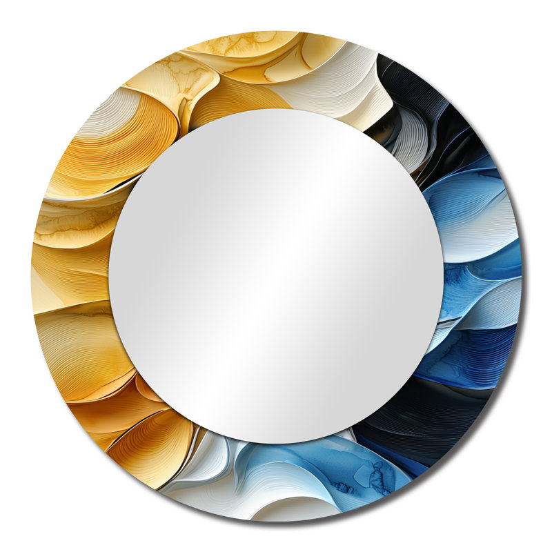 Temporal Flux Of Fractal Balance I - Minimalism Mirror Wall Art - Printed On Metal, 23" x 23"