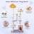 66 Inch Cute Cat Tree Cats Multi-Level Tall Cat Tower With Sisal Covered Scratching Posts
