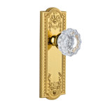 Grandeur Parthenon Plate Pasage with Versailles Crystal Door Knob